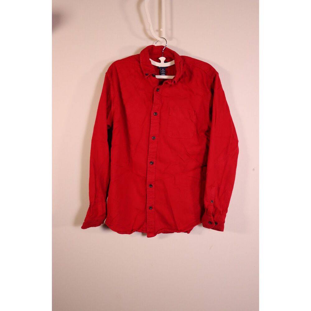 Lands' End Men's Long Sleeve Button-Down Shirt Heavyweight Oeko-Tex